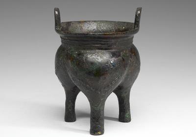 图片[2]-Li cooking vessel with inscription “Yu (fish)” , late Shang dynasty, c. 13th-11th century BCE-China Archive